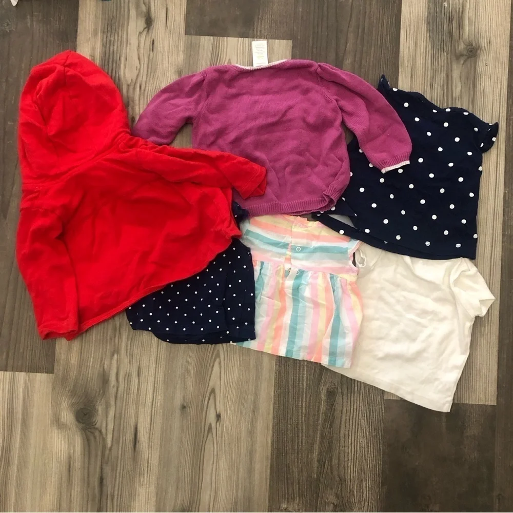 Carter’s 6 Month‎ Girls/Baby Short Sleeve Tops and Jacket Bundle